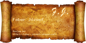 Feber József névjegykártya